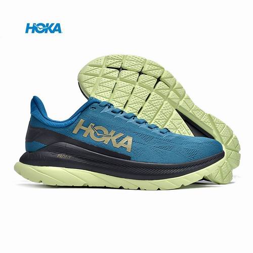 Cheap Hoka Mach 4 Men Women Running Shoes 1113528 Blue Green Black-01